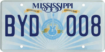 MS license plate BYD008