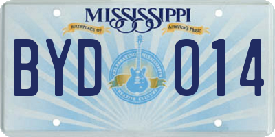 MS license plate BYD014