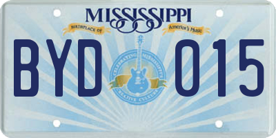 MS license plate BYD015