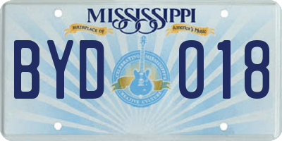 MS license plate BYD018