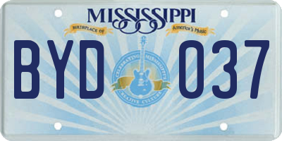 MS license plate BYD037