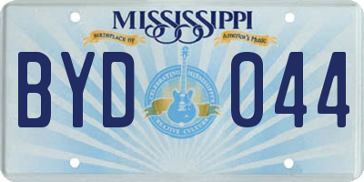 MS license plate BYD044