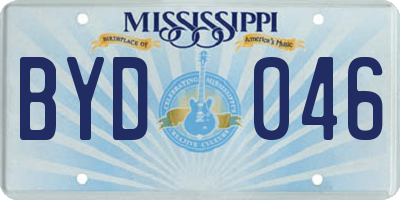 MS license plate BYD046