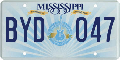 MS license plate BYD047