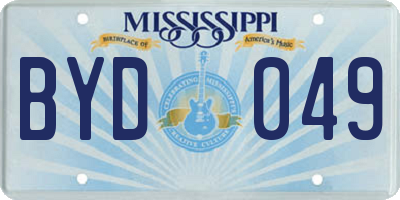 MS license plate BYD049