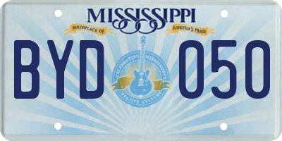 MS license plate BYD050