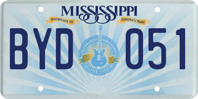 MS license plate BYD051