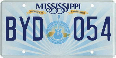 MS license plate BYD054