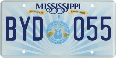 MS license plate BYD055