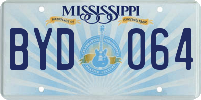 MS license plate BYD064