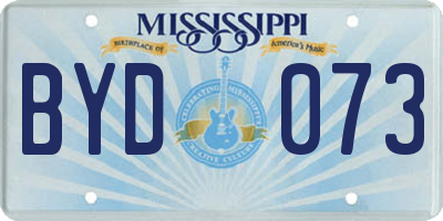 MS license plate BYD073