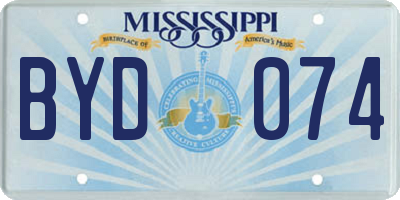 MS license plate BYD074