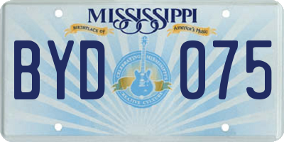 MS license plate BYD075