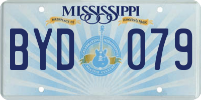 MS license plate BYD079