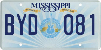 MS license plate BYD081