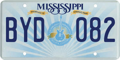 MS license plate BYD082