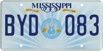 MS license plate BYD083