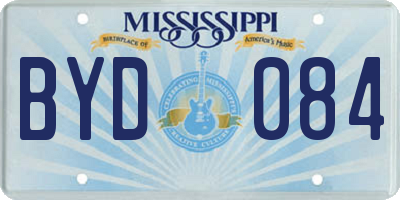 MS license plate BYD084