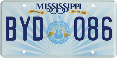 MS license plate BYD086
