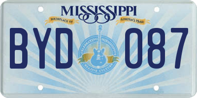 MS license plate BYD087