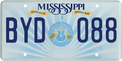 MS license plate BYD088