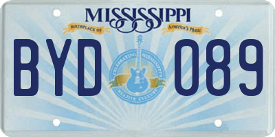 MS license plate BYD089