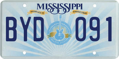 MS license plate BYD091