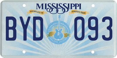 MS license plate BYD093