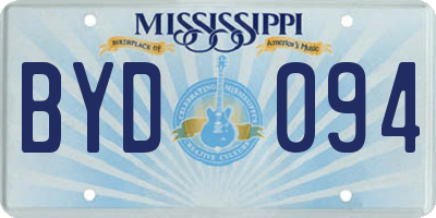 MS license plate BYD094