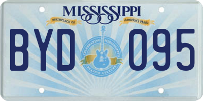 MS license plate BYD095