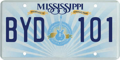 MS license plate BYD101