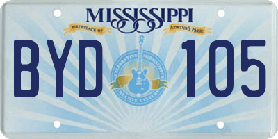 MS license plate BYD105