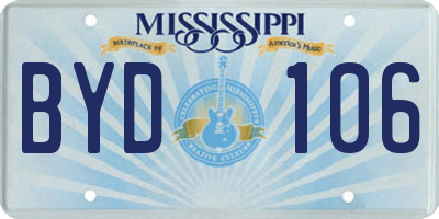 MS license plate BYD106