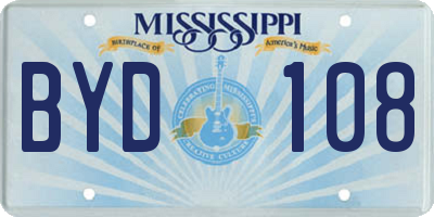 MS license plate BYD108