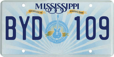 MS license plate BYD109