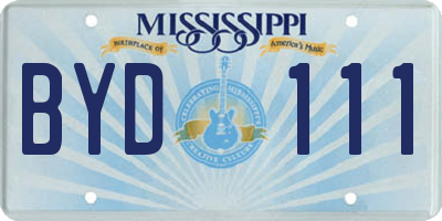 MS license plate BYD111