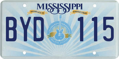 MS license plate BYD115