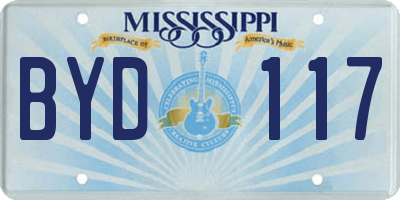 MS license plate BYD117