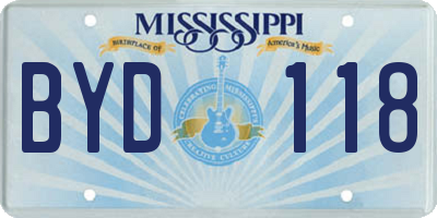 MS license plate BYD118