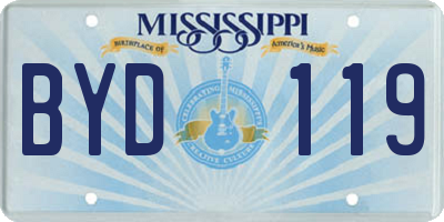 MS license plate BYD119