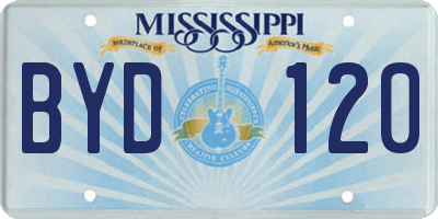 MS license plate BYD120