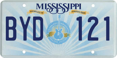 MS license plate BYD121