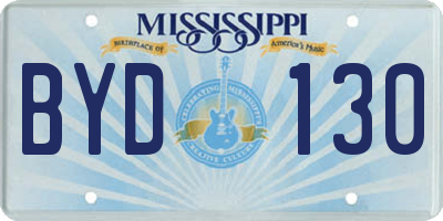 MS license plate BYD130