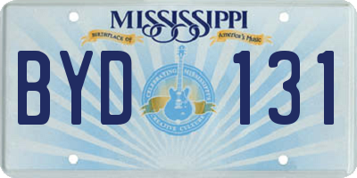 MS license plate BYD131