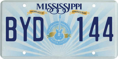 MS license plate BYD144