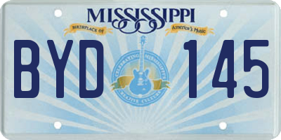 MS license plate BYD145