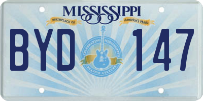 MS license plate BYD147