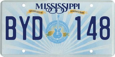 MS license plate BYD148