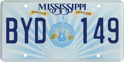 MS license plate BYD149