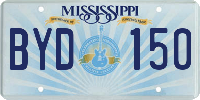 MS license plate BYD150